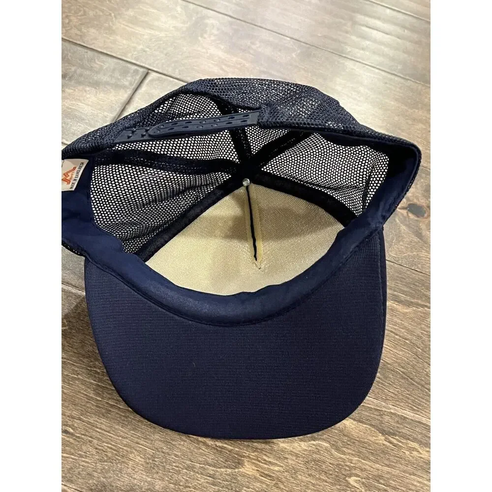 Vintage Mohrs Mens Blue MS Nieuw Amsterdam Adjustable Mesh Snapback Trucker Hat
